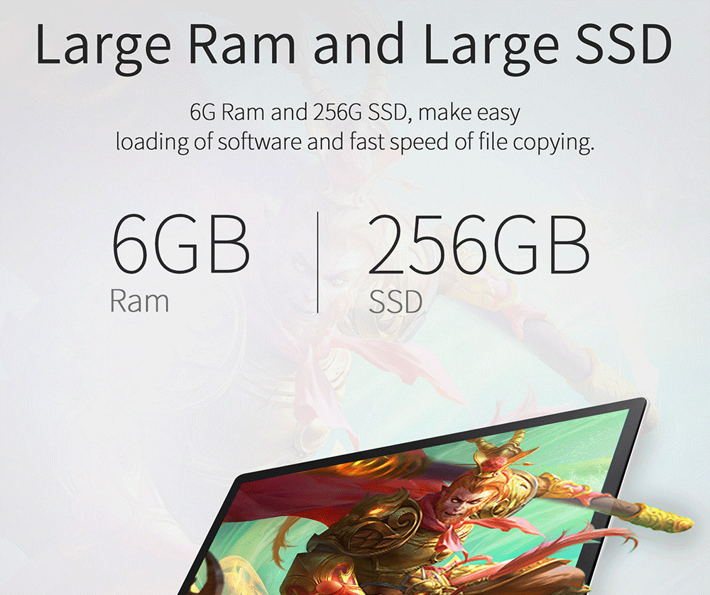[Italy Stock]Jumper EZbook 3S 14" Ultrabook Laptop 6GB RAM 256GB SSD ROM Licensed Windows 10 Intel Celeron N3450 Quad Core 2.2GHz WIFI 1080P - Silver