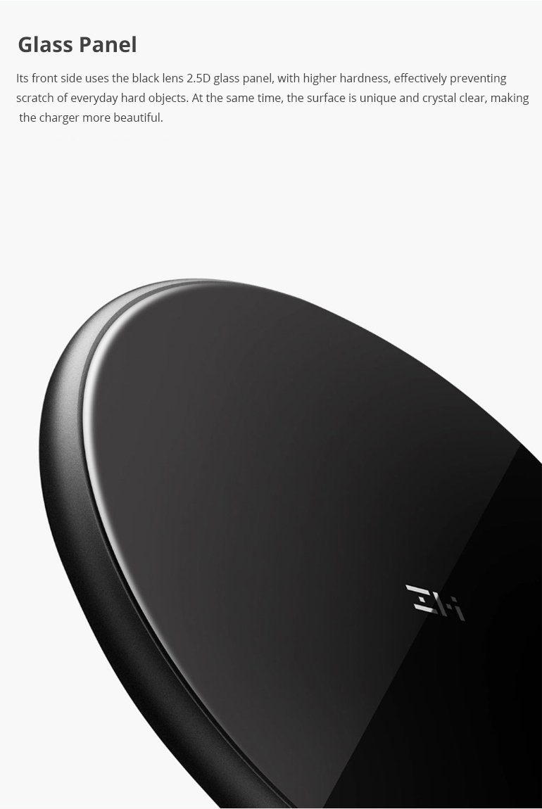 Xiaomi Mijia ZMI Wireless Charger Multi-protocol Fast Charge Smart Identification Aluminum Alloy Shell - Black