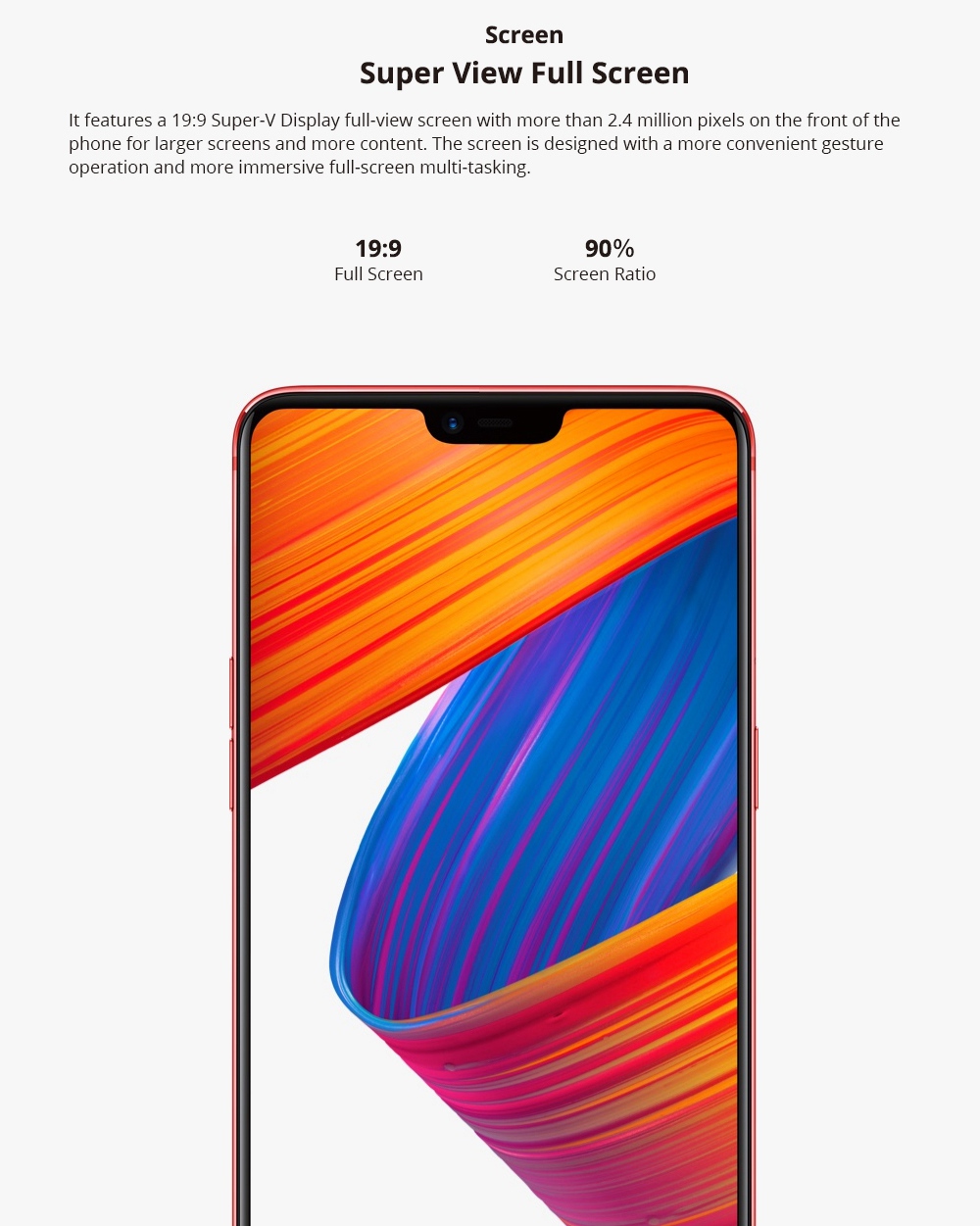 OPPO R15 PACM00 6.28 Inch 4G LTE Smartphone FHD+ MTK Helio P60 6GB 128GB 16.0MP+5.0MP Dual Rear Cameras Android 8.1 - Red