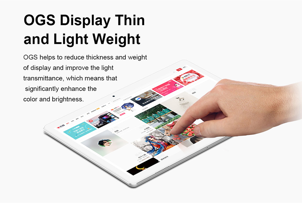 Teclast A10H Tablet PC MT8163 Quad Core 10.1" IPS 1280*800 2GB RAM 16GB ROM Built-in GPS Android 7.0 - White+Silver