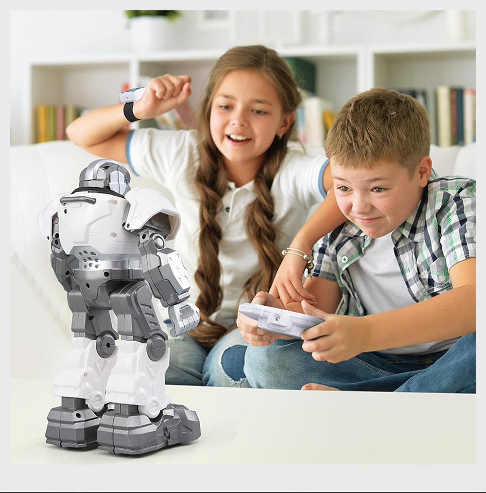 JJRC R5 CADY WILI RC Robot Programmable Dancing Smart Watch Follow Gesture Sensor Kids Toys - White