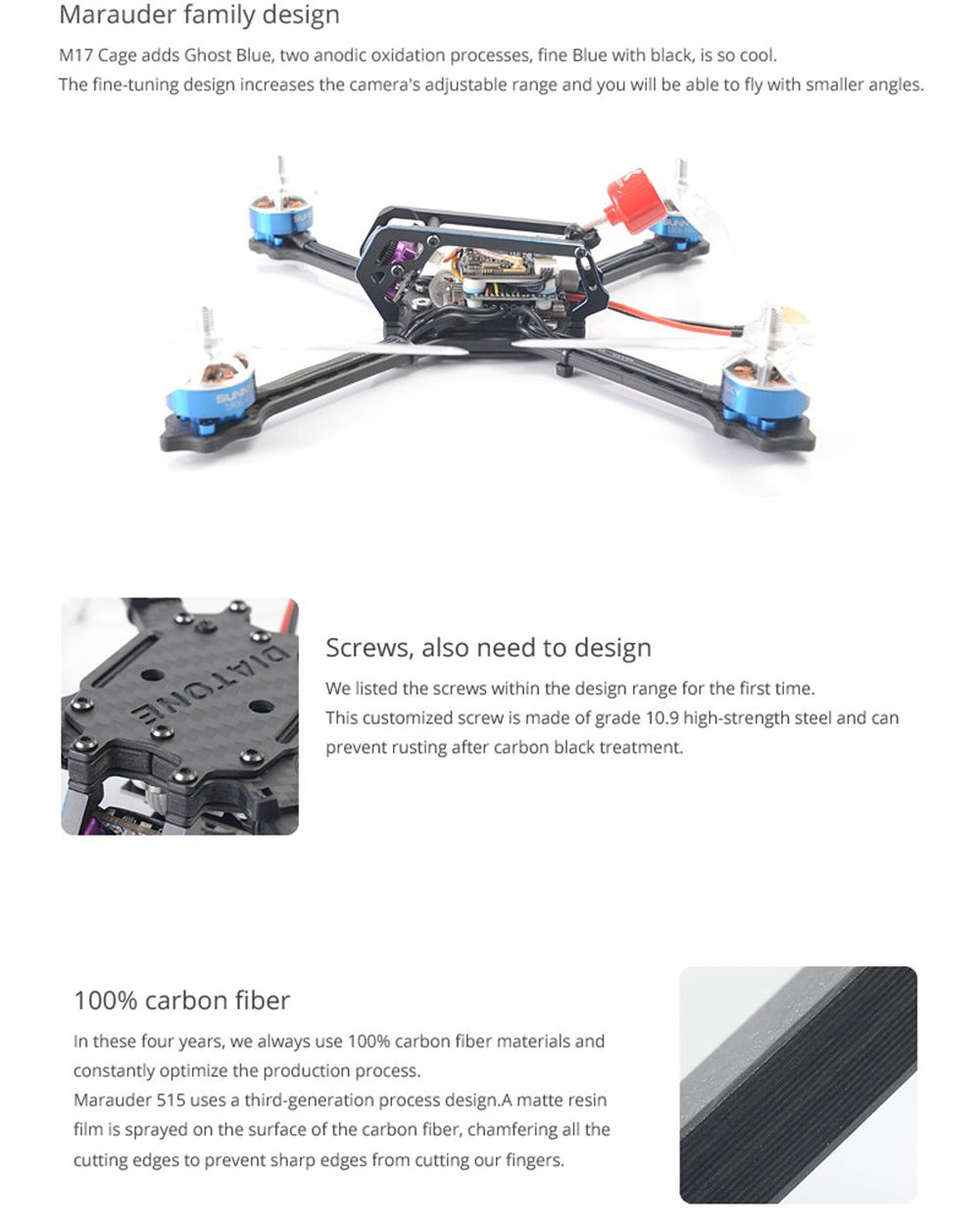 Diatone GT-M515 Normal X Brushless FPV Racing Drone F4M 8K FC OSD 5V BEC 25A 4S ESC with RunCam Camera PNP - Integrated