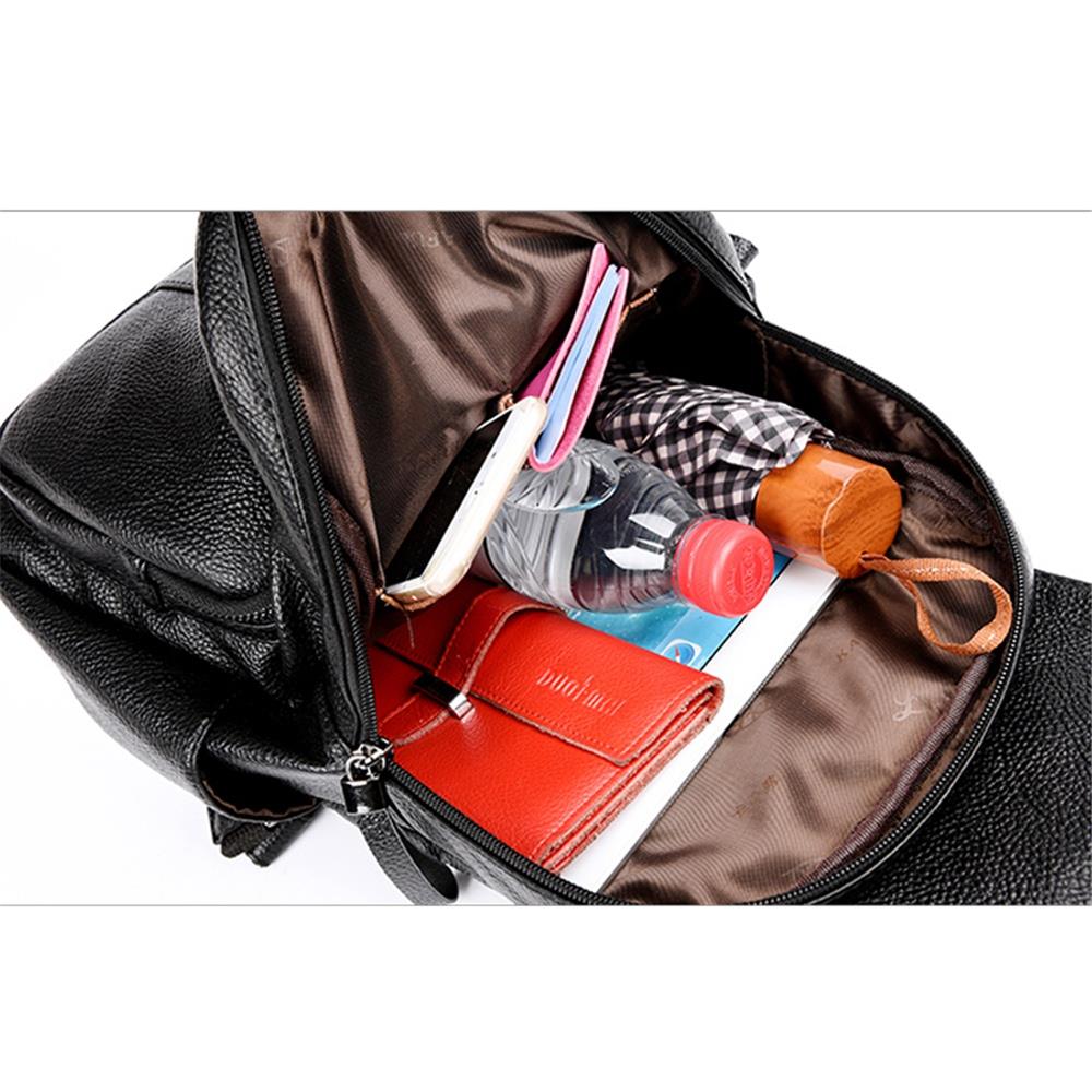 Women's Fashion Backpack Tote Purse Satchel Bag PU Leather Handbags - Gray