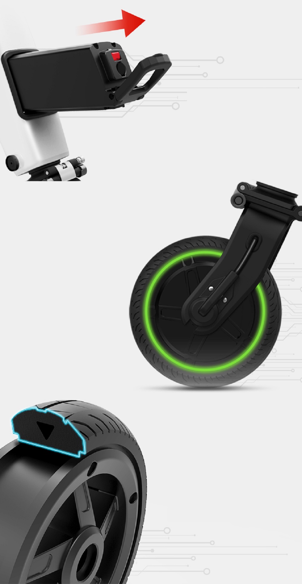 Xiaomi HIMO H1 Portable Folding Two-Wheel Electric Bicycle 20KM Endurance A3 Paper Size Safe And Comfort - White