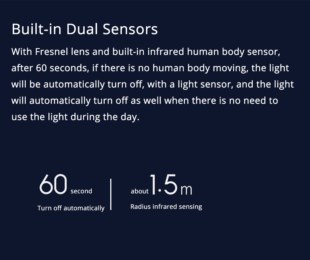 Xiaomi Mijia Yeelight LED Ceiling Light Mini 5700K Built-in Dual Sensors Control Ra90 CRI Anti-mosquito Design - White