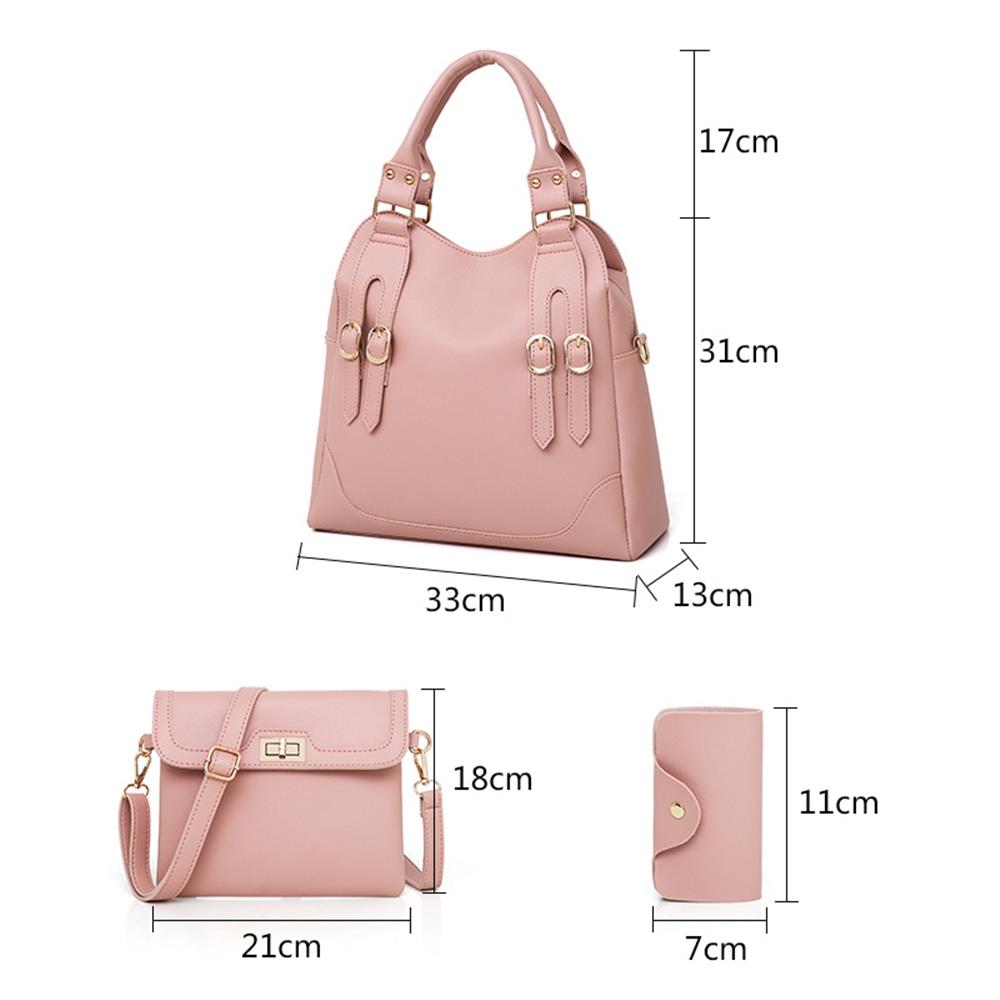 Fashion Toet Purse Satchel Bag PU Leather Women's Handbags - Gray