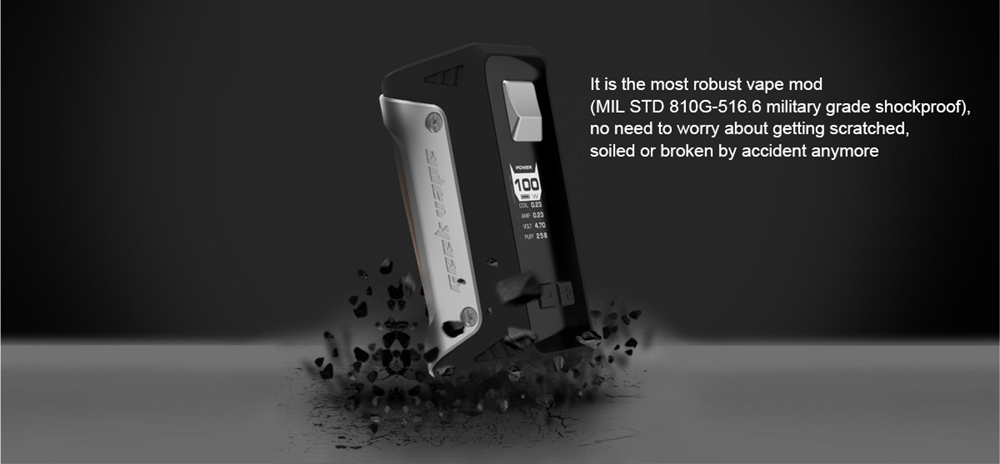 GeekVape Electronic Smoke Cigarette Aegis 100W Mod Kit with Shield Tank - Stealth Black