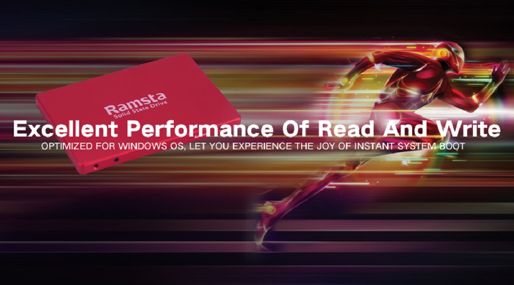 Ramsta S600 480GB SATA3 High Speed SSD Solid State Drive Hard Disk 2.5 Inch - Red