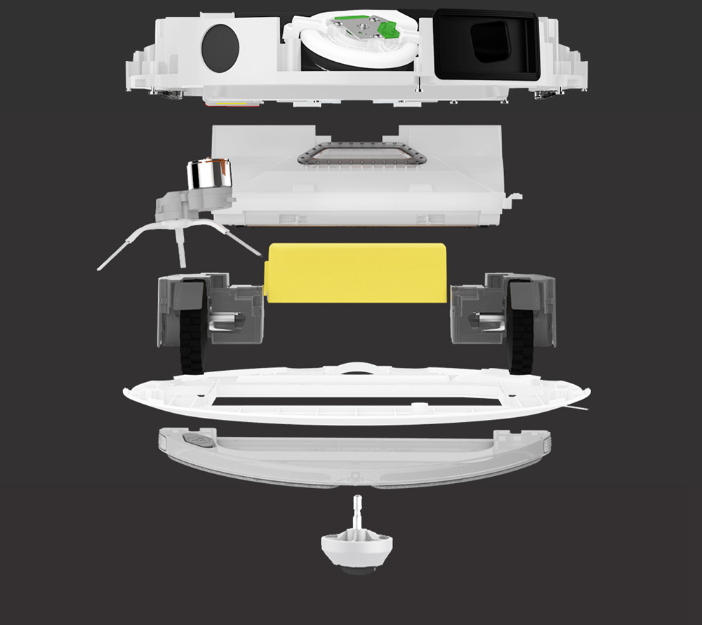 [HK Stock][International Version]Xiaomi Roborock Xiaowa E20 Vacuum Cleaner 2600mA Battery 1800Pa Suction 640ml Large Dust Box Autonomous Planning Edition Works With Amazon Alexa - White