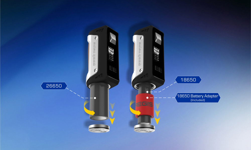 GeekVape Electronic Smoke Cigarette Aegis 100W Mod Kit with Shield Tank - Stealth Black