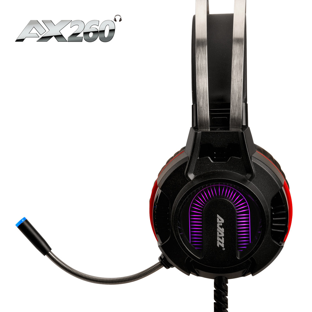Ajazz AX260 Gaming Headset with Mic LED Glowing Black