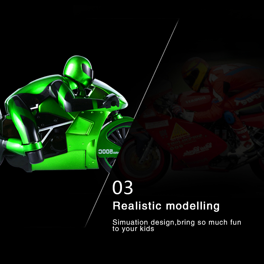 CSRC-22 2.4G 1:16 Drift RC Motorcycle with LED Light RTR - Blue