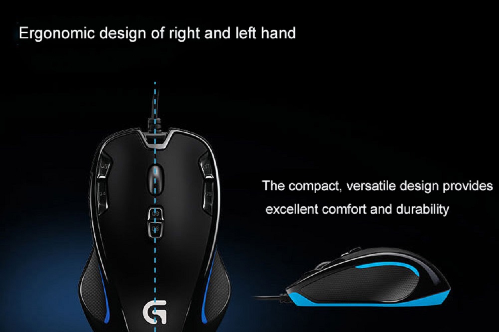 Logitech G300s Wired Gaming Mouse Black