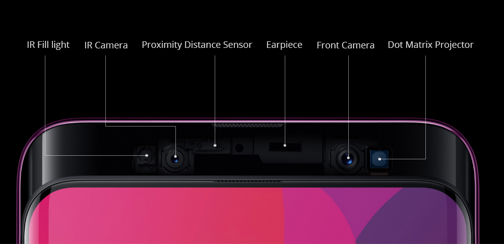 OPPO Find X 6.42 Inch 4G LTE Smartphone Snapdragon 845 8GB 128GB 20.0MP+16.0MP Dual Rear Cameras Android 8.1 Face ID OTG Type-C FHD Screen - Blue