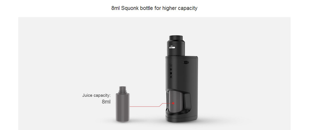Geekvape Electronic Smoke Cigarette Gbox Squonk 200W Mod Kit with Radar RDA Atomizer - Black+Red