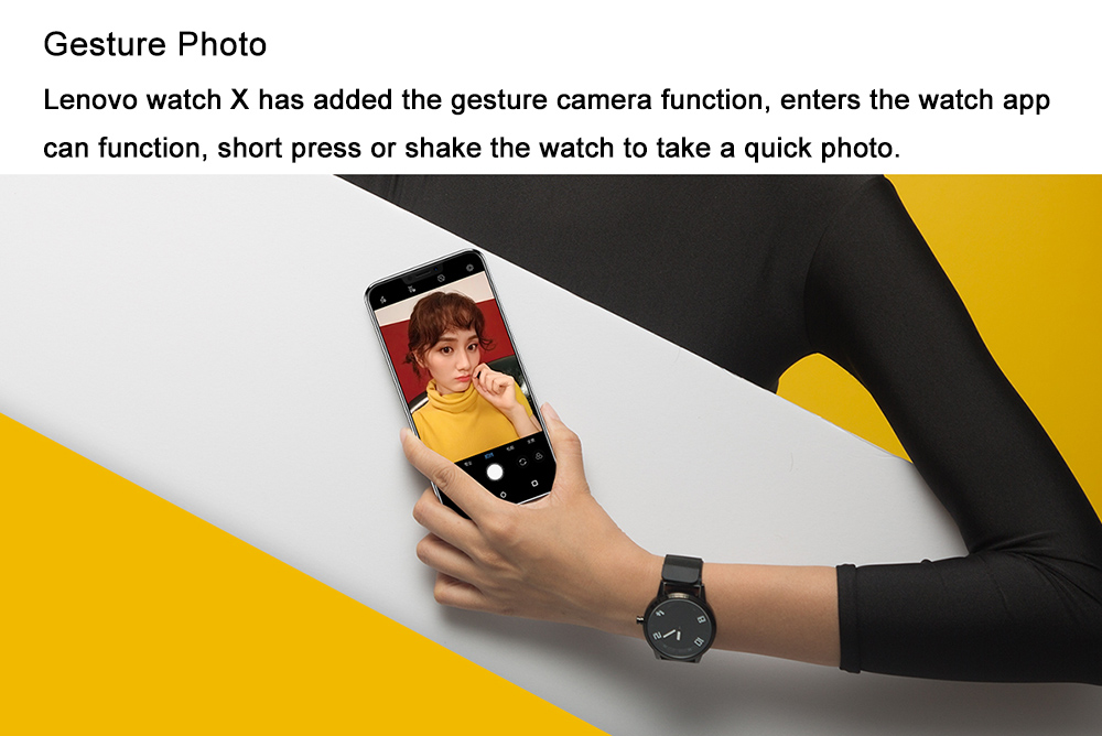 Lenovo Watch X Quartz Smartwatch 8ATM Water Resistant Milanese Strap Bluetooth 5.0 Sapphire Glass Heart Rate Monitor - Black