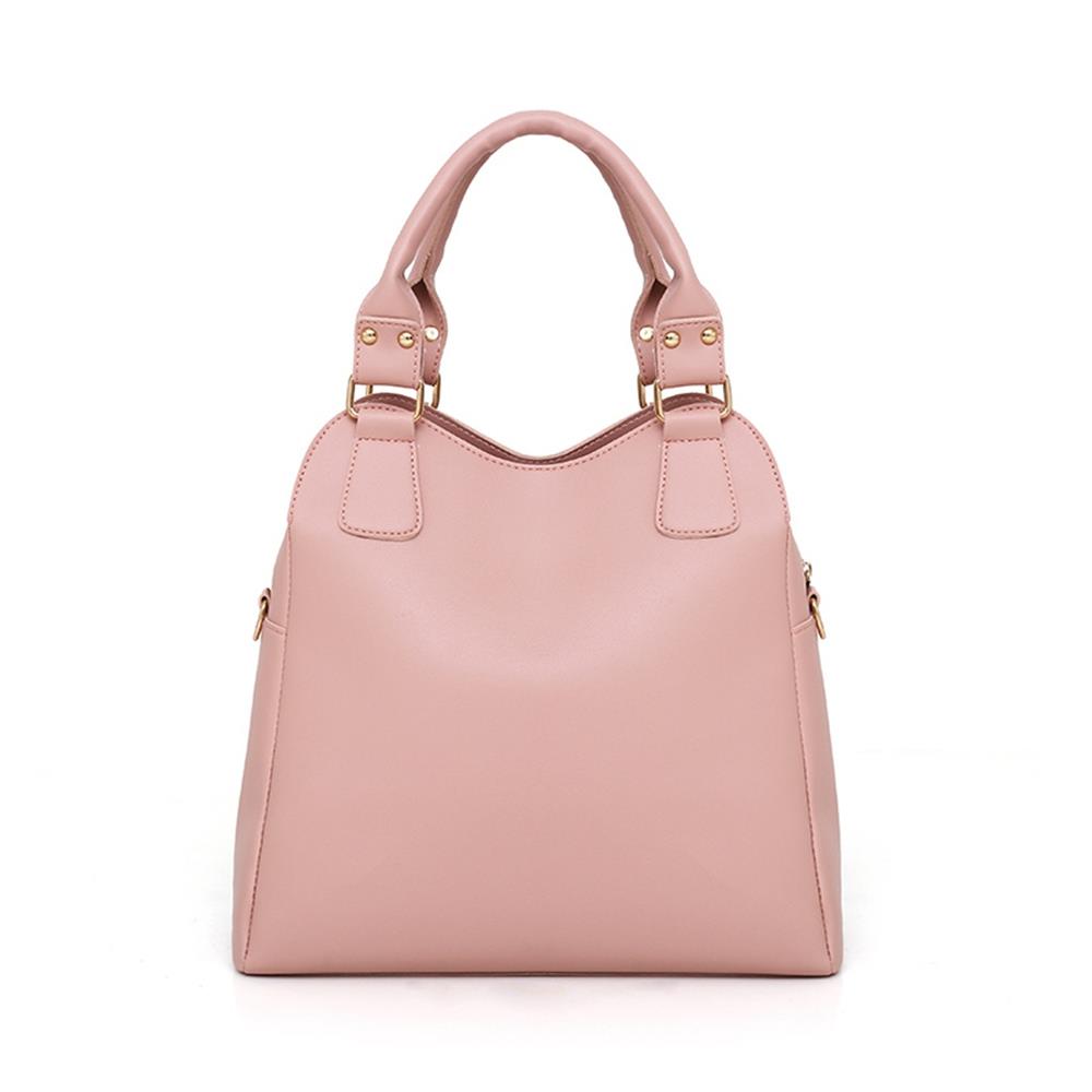 Fashion Toet Purse Satchel Bag PU Leather Women's Handbags - Gray