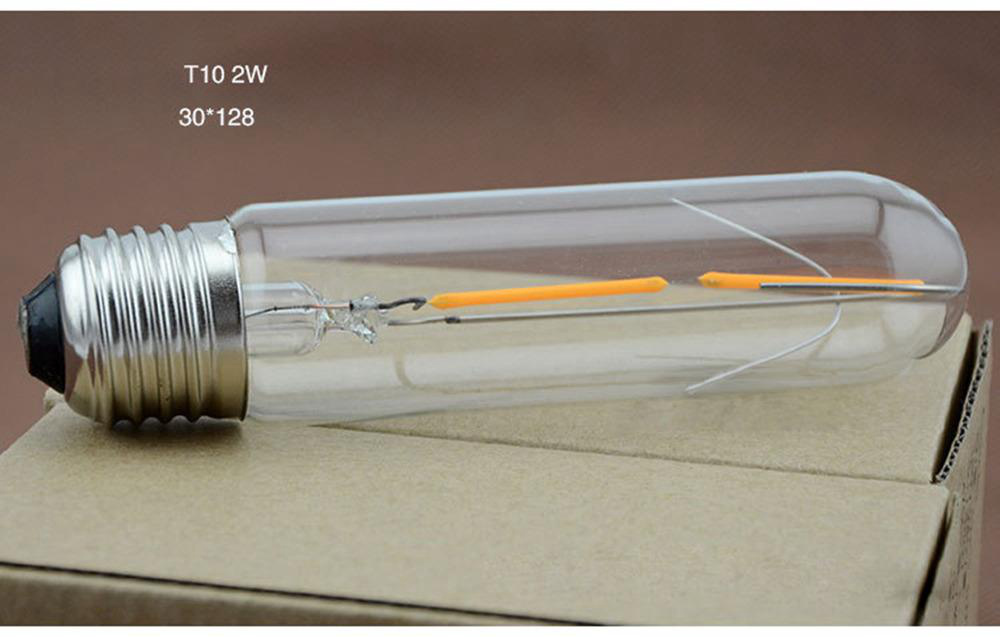 T10 2W E27 LED Light Bulb 2300K Warm Light Coffee Bar Restaurant Decoration Retro Design