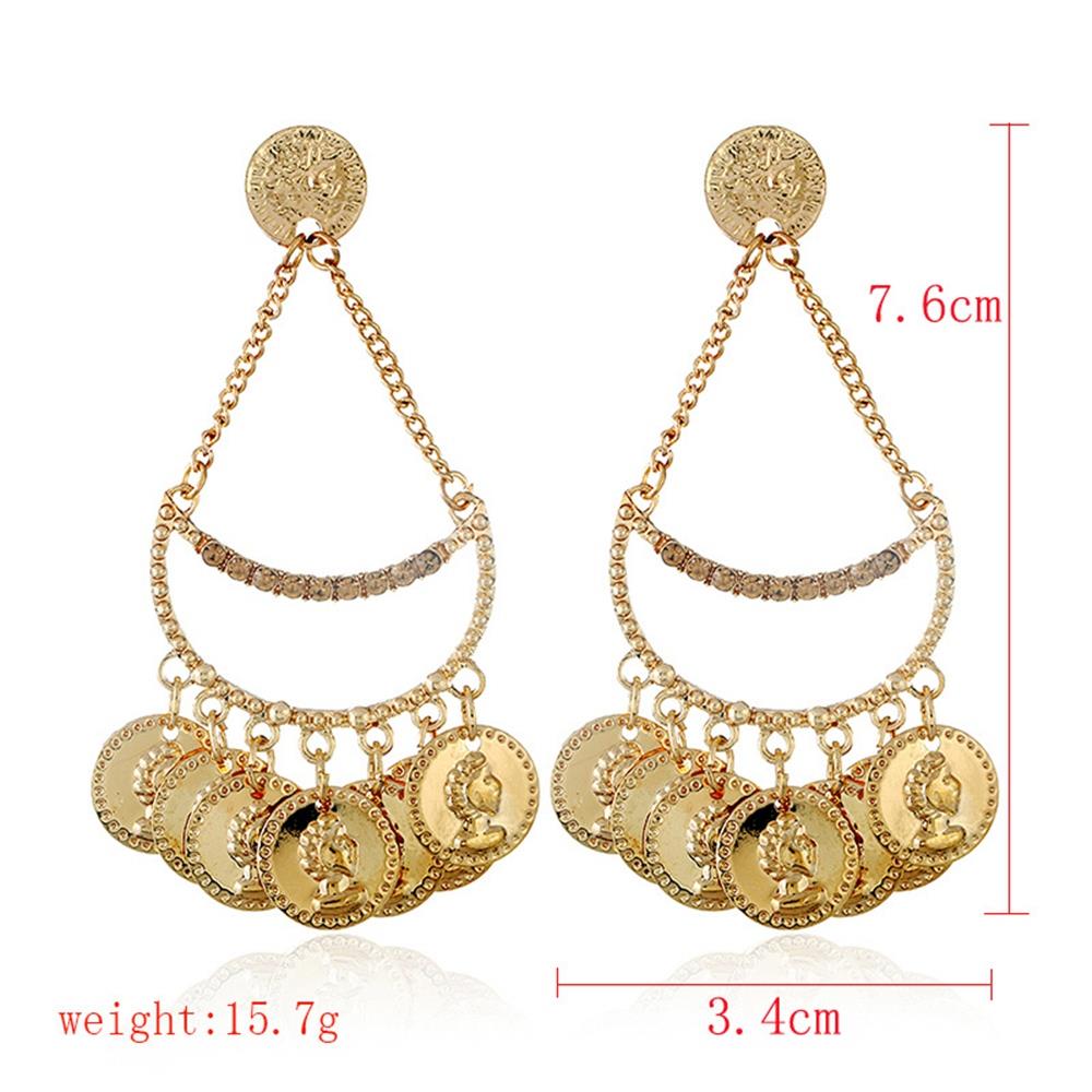 Fashion Beautiful Jewelry Stylish Women's Retro Palace Earrings - Gold