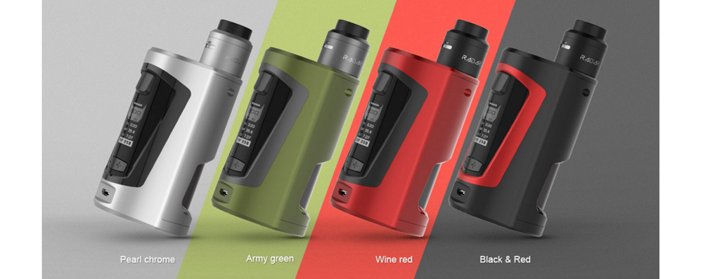 Geekvape Electronic Smoke Cigarette Gbox Squonk 200W Mod Kit with Radar RDA Atomizer - Black+Red