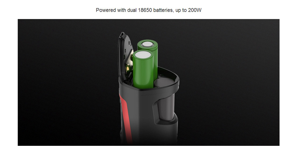 Geekvape Electronic Smoke Cigarette Gbox Squonk 200W Mod Kit with Radar RDA Atomizer - Black+Red