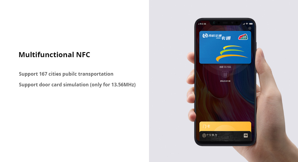 Xiaomi Mi8 Explorer Edition 6.21 Inch 4G LTE Smartphone Snapdragon 845 8GB 128GB Dual 12MP Rear Cameras MIUI 9 AMOLED Screen NFC Face ID Type-C Fast Charge - Transparent