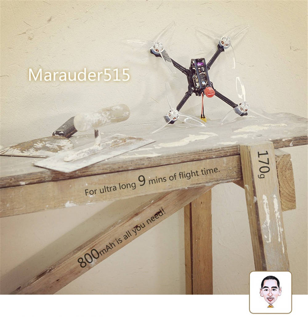 Diatone GT-M515 Normal X Brushless FPV Racing Drone F4M 8K FC OSD 5V BEC 25A 4S ESC with RunCam Camera PNP - Integrated