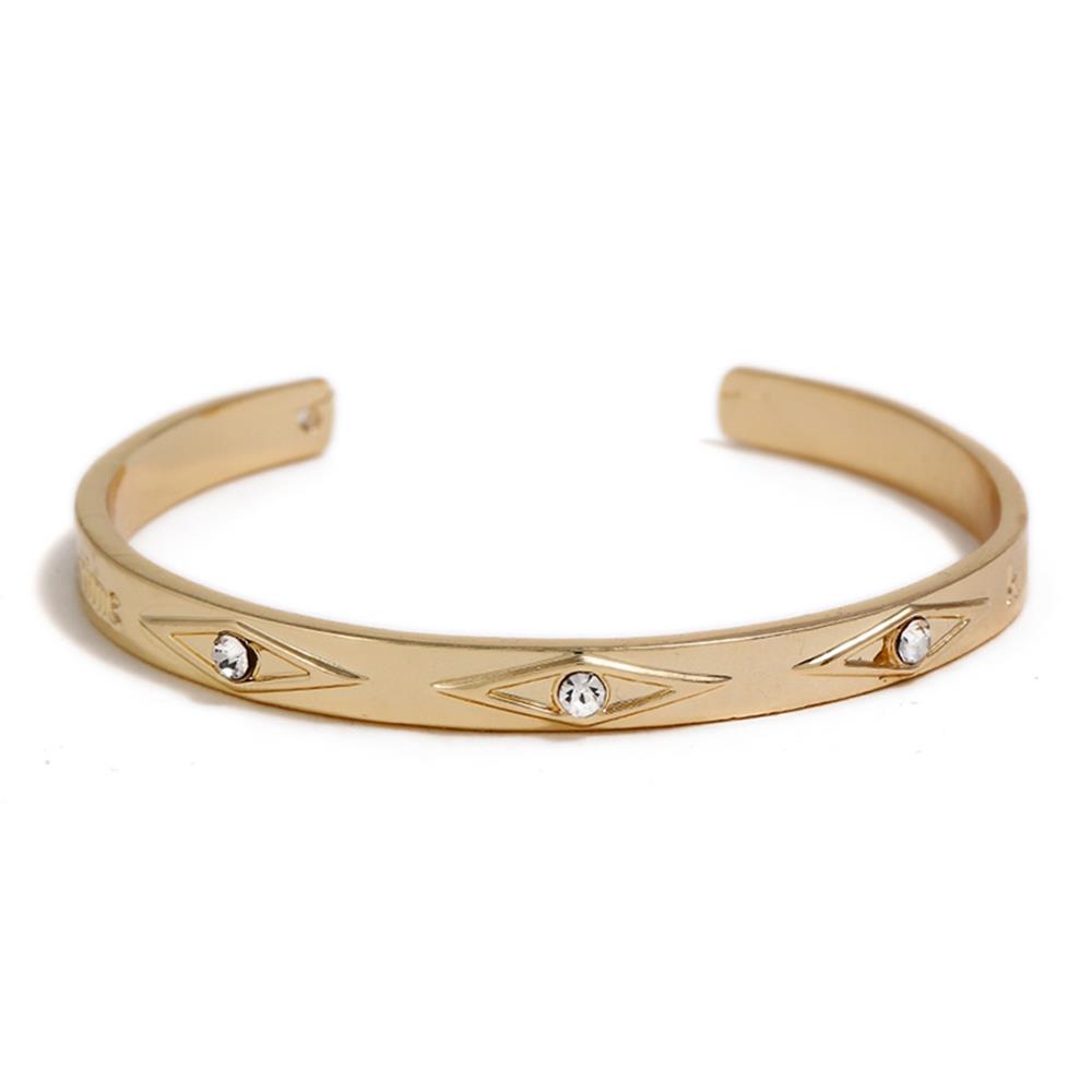 Women's Diamond Encrusted Cuff Bracelet Gold