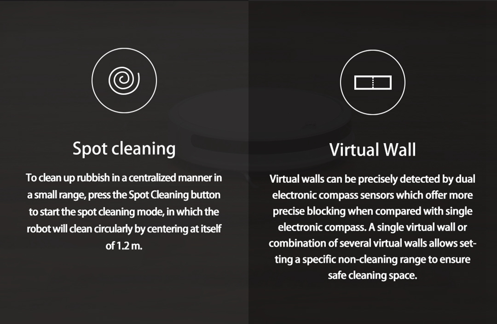 [HK Stock][International Version]Xiaomi Roborock Xiaowa E20 Vacuum Cleaner 2600mA Battery 1800Pa Suction 640ml Large Dust Box Autonomous Planning Edition Works With Amazon Alexa - White