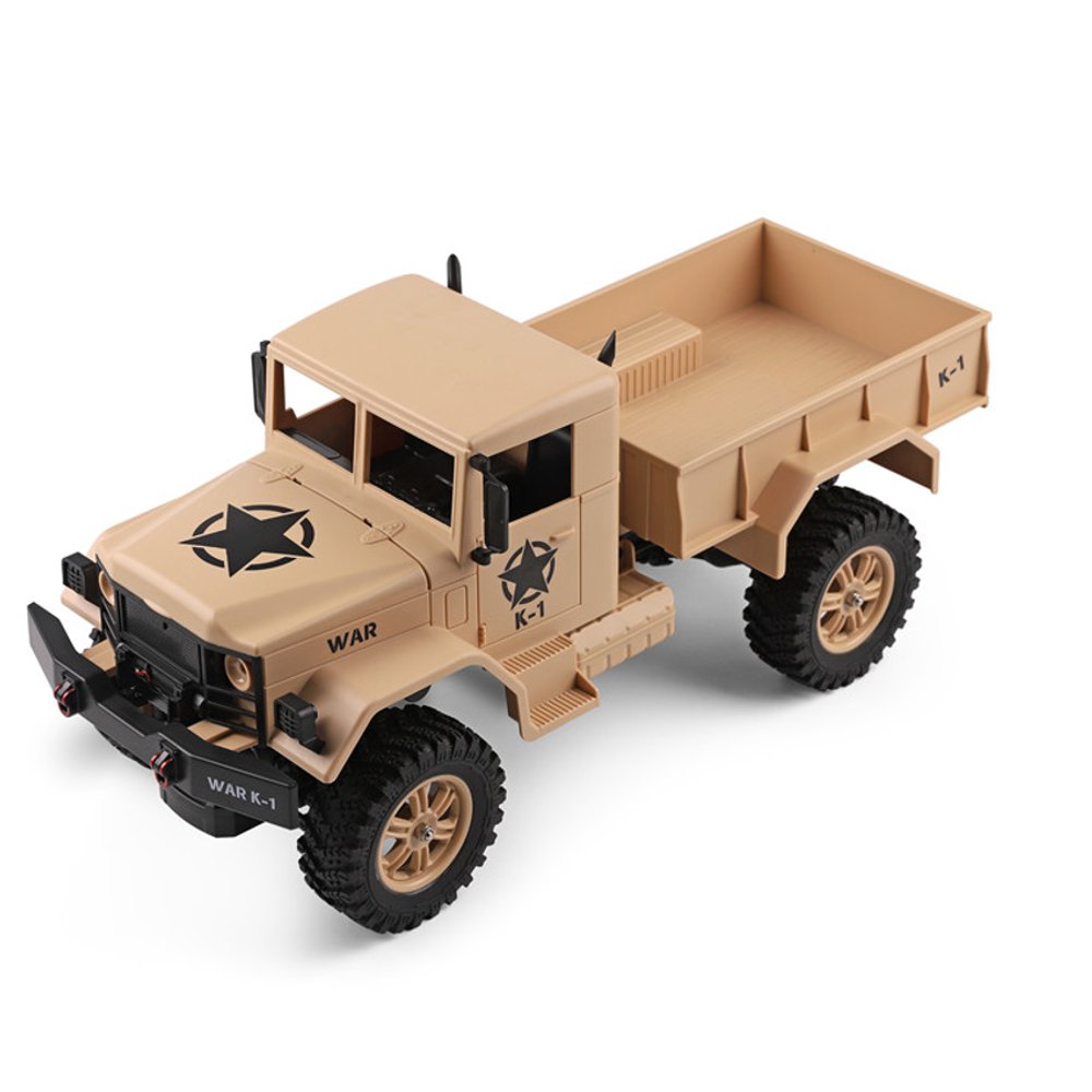 Wltoys 124301 2.4G 1:12 4WD 390 Bruhed Off-road RC Car 4.5kg Load Military Truck RTR - Khaki