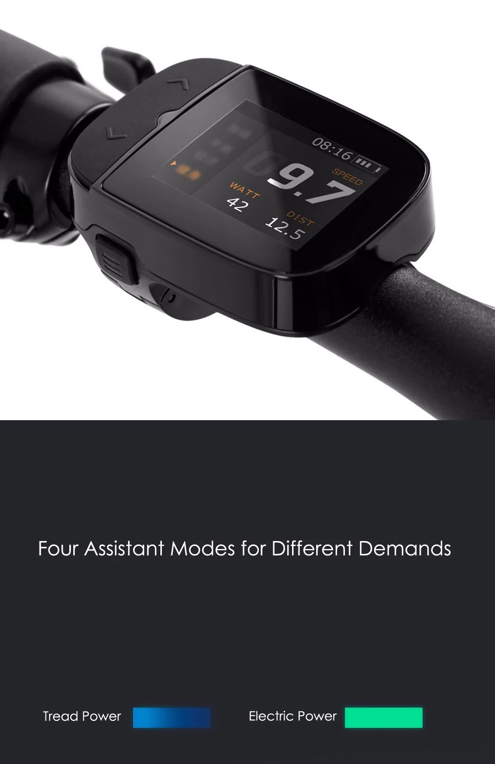 [International Edition] Original Xiaomi QICYCLE EF1 Smart Bicycle Foldable Bike Torque Sensor Moped Aluminum Alloy Frame Lightweight - Black
