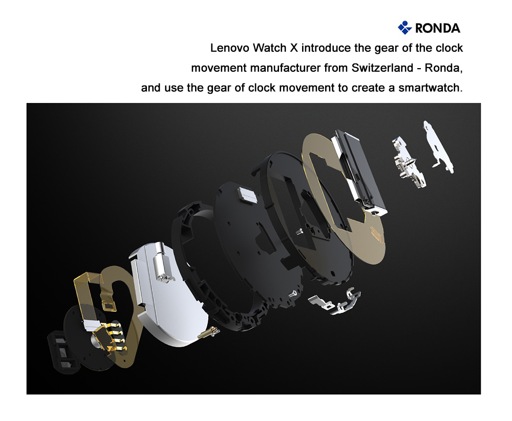 Lenovo Watch X Quartz Smartwatch 8ATM Water Resistant Milanese Strap Bluetooth 5.0 Sapphire Glass Heart Rate Monitor - Black