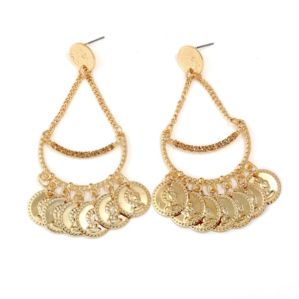 Fashion Beautiful Jewelry Stylish Women's Retro Palace Earrings - Gold