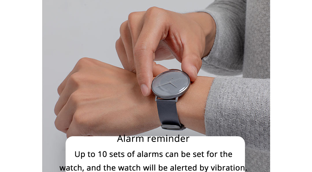 Xiaomi Mijia Quartz Smartwatch 3ATM Water Resistant Pedometer Stainless Steel Case Intelligent Vibration - Gray