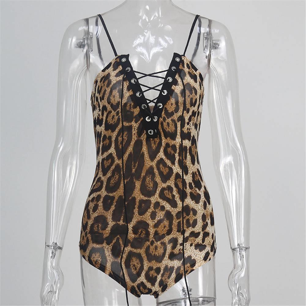 Women Sexy Fashion Top Leopard Print Lures Shapewear Gathered Dress Size L - Yellow