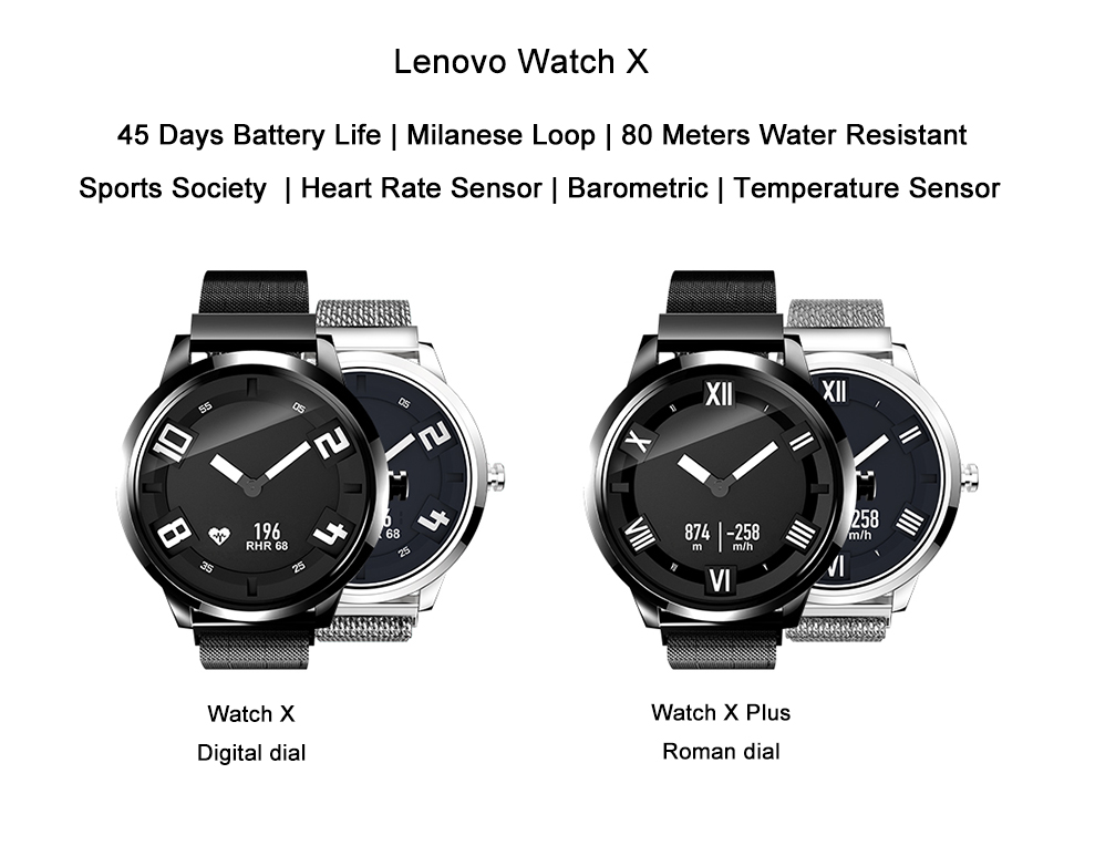 Lenovo Watch X Quartz Smartwatch 8ATM 