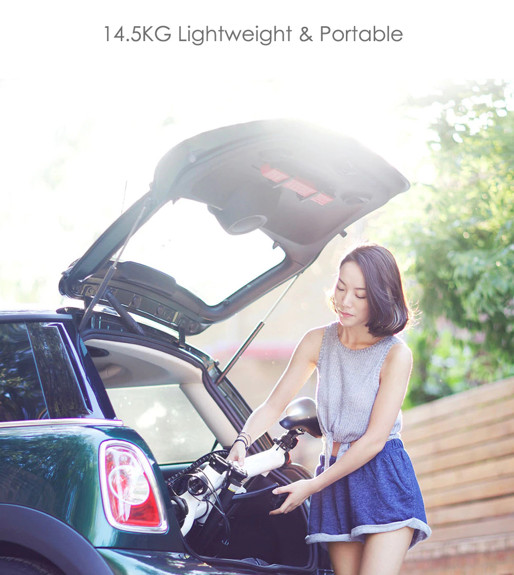 [International Edition] Original Xiaomi QICYCLE EF1 Smart Bicycle Foldable Bike Torque Sensor Moped Aluminum Alloy Frame Lightweight - Black