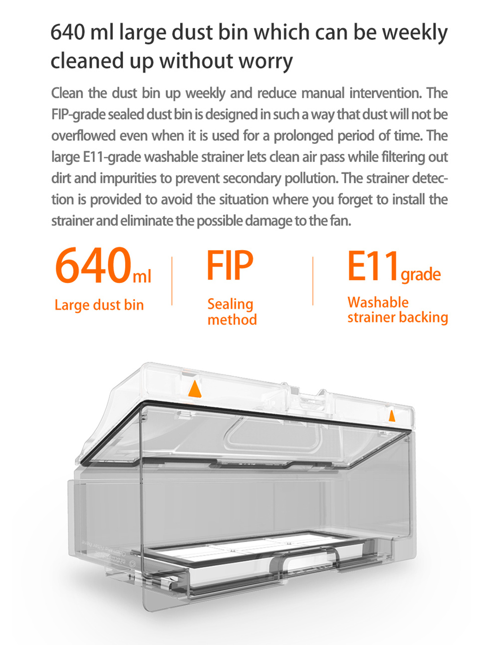 [HK Stock][International Version]Xiaomi Roborock Xiaowa E20 Vacuum Cleaner 2600mA Battery 1800Pa Suction 640ml Large Dust Box Autonomous Planning Edition Works With Amazon Alexa - White