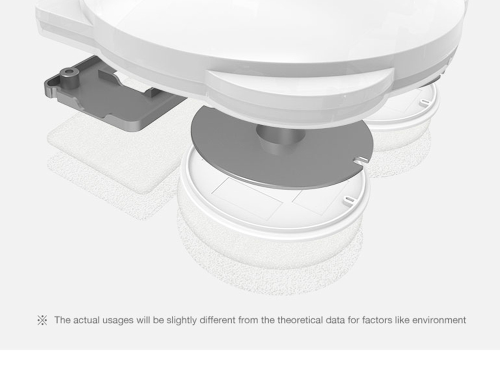 ENLif Cordless Smart Floor Cleaning Robot Wet and Dry Sweeping Robot- White