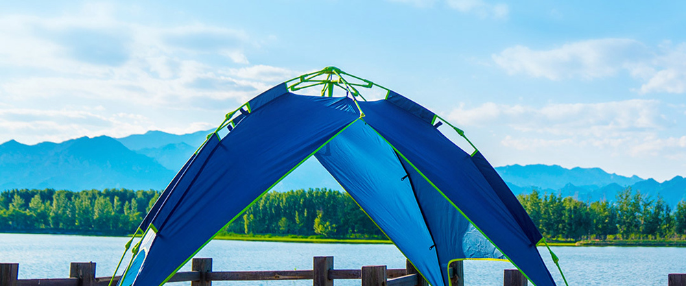 Xiaomi Zaofeng Outdoor Automatic Tent Multifunction Large Space UPF50+ Double Sunscreen Lift Up Easily - Blue + Green