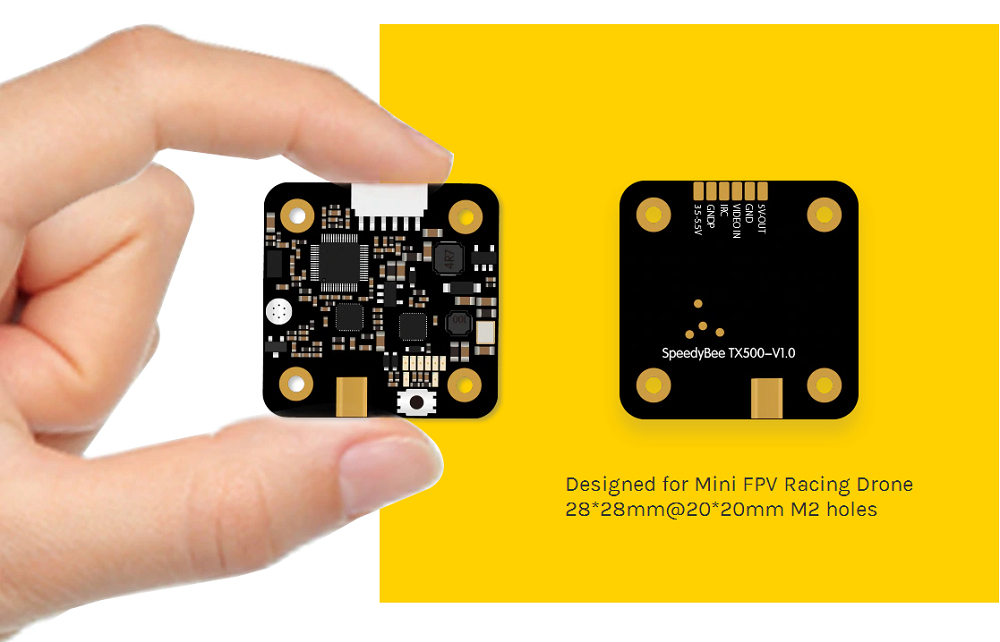 SpeedyBee TX500 5.8G 48CH 25/200/500mW Switchable Video Transmitter Built-in MIC for FPV Racing Drone