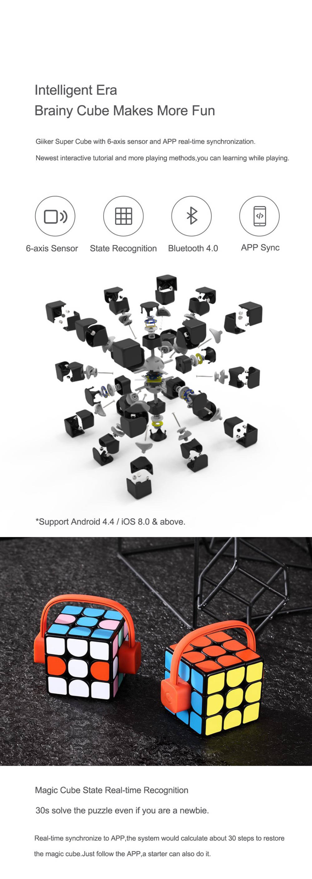 xiaomi giiker i3s super magic cube puzzle cube intelligent toys