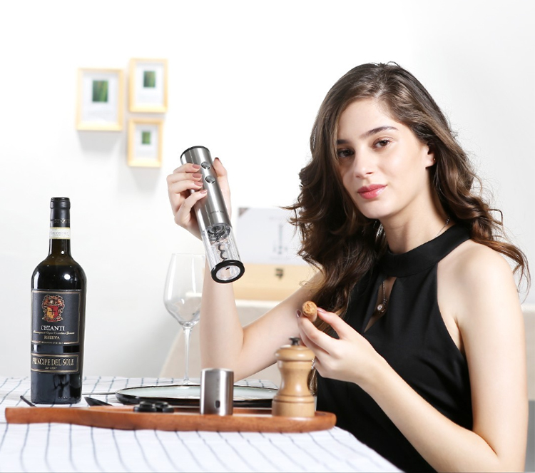 Xiaomi CIRCLE JOY Stainless Steel Electric Corkscrew for Wines Bottle - Silver