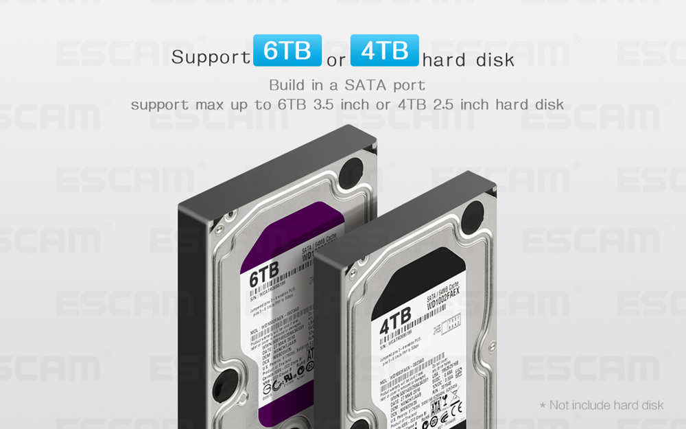 ESCAM PVR208 1080P 8+2CH ONVIF NVR with 2ch Cloud Channel For IP Camera System - White/UK Plug