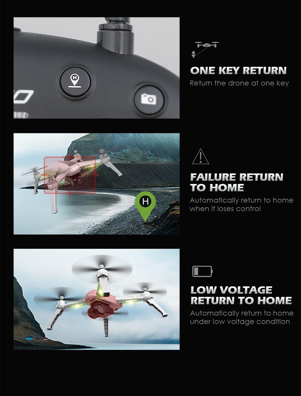 JJRC JJPRO X5 EPIK 5G WIFI 1080P FHD FPV One-Axis Gimble with GPS Follow Me Mode RC Quadcopter RTF - Two Battery