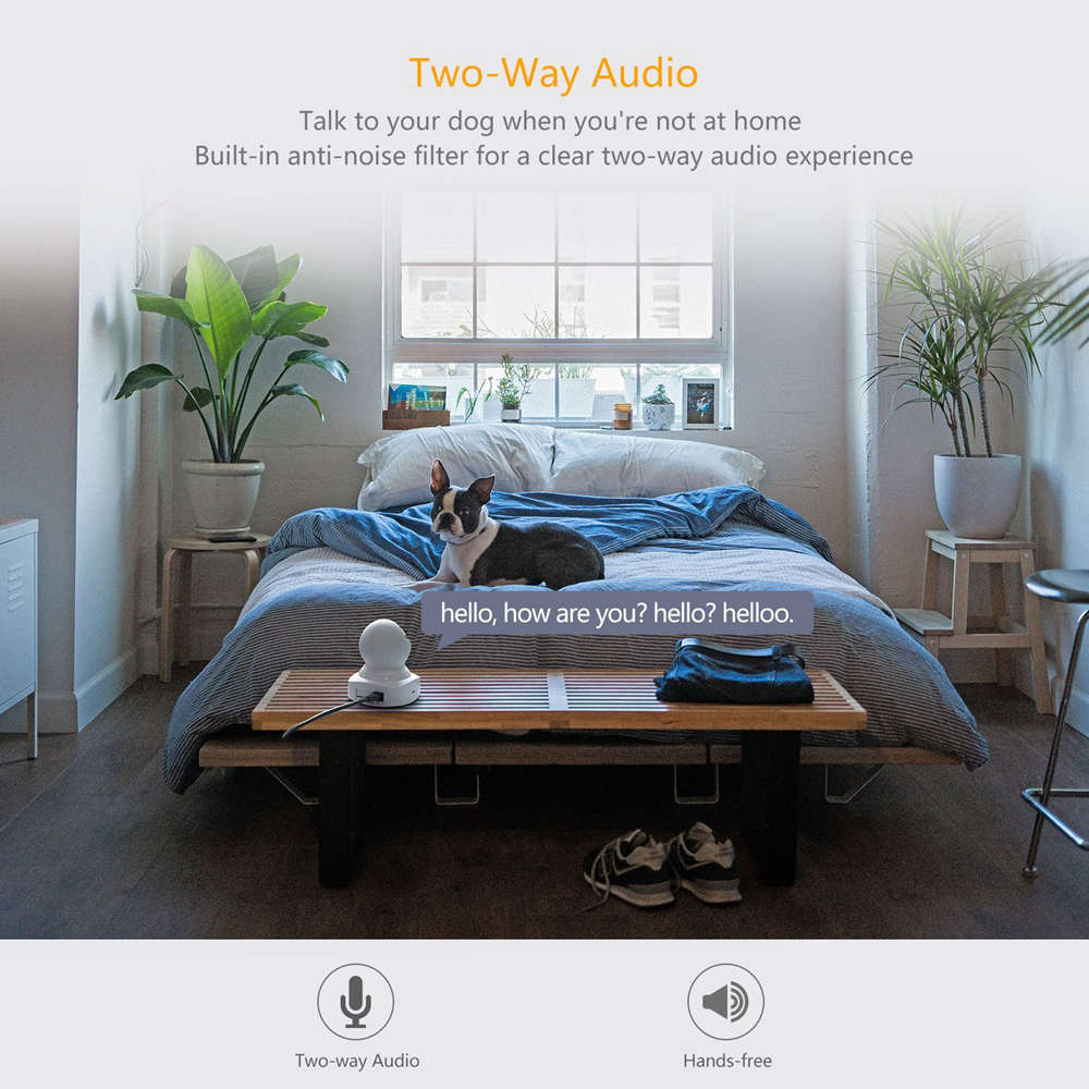 [HK Stock][International Version]YI Cloud Home Camera 1080P HD WiFi IP Security Camera Pan/Tilt/Zoom Indoor Surveillance System with Night Vision -White