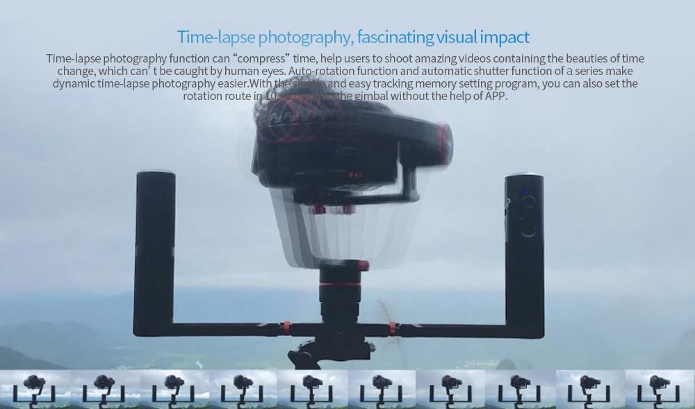 Feiyu Tech A1000 3-Axis Handled Gimbal Stabilizer for Mirrorless DSLR Camera - Double Handheld