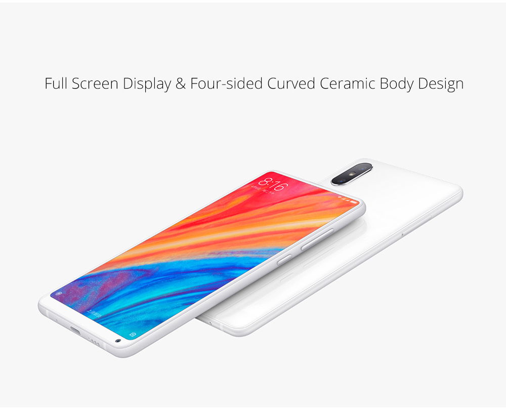 Xiaomi Mi Mix 2S 5.99 Inch 4G LTE Smartphone Snapdragon 845 8GB 256GB 12.0MP Dual Rear Cameras MIUI 9 Type-C Ceramic Body Wireless Charging - Jade Green