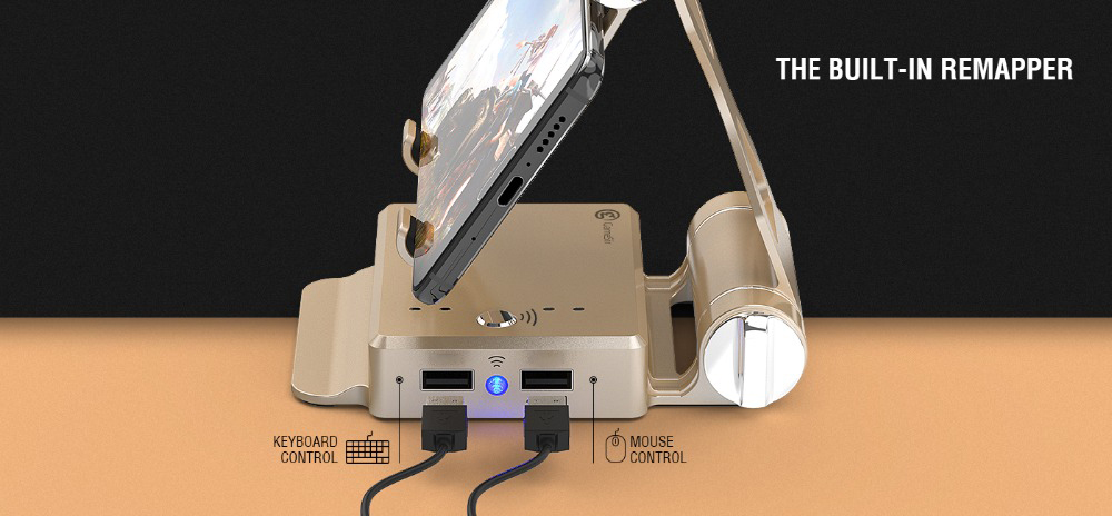 GameSir X1 Bluetooth BattleDock Converter Keyboard and Mouse for FPS Games/RoS/Knives Out/Free Fire -Gold