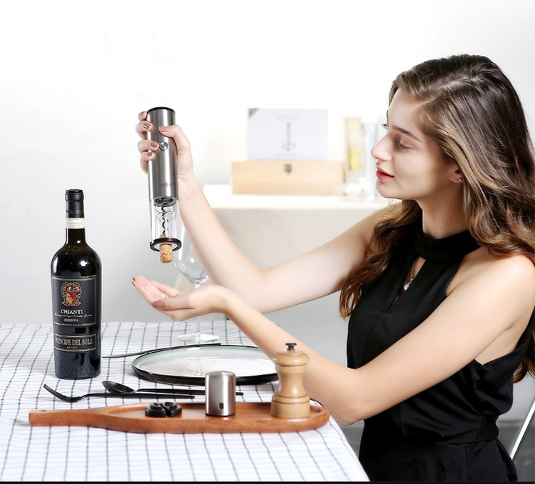 Xiaomi CIRCLE JOY Stainless Steel Electric Corkscrew for Wines Bottle - Silver